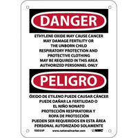 Danger Ethylene Oxide And Cancer English/Spanish 10"x7" Vinyl | ESD33P