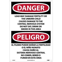 Danger Lead May Damage English/Spanish 20"x14" Aluminum | ESD36AC