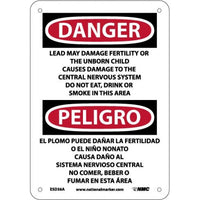 Danger Lead May Damage English/Spanish 10"x7" Aluminum | ESD36A