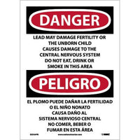 Danger Lead May Damage English/Spanish 14"x10" Vinyl | ESD36PB