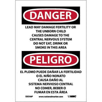 Danger Lead May Damage English/Spanish 10"x7" Vinyl | ESD36P
