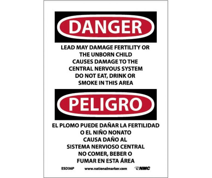 Danger Lead May Damage English/Spanish 10