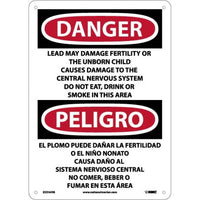 Danger Lead May Damage English/Spanish 14"x10" Plastic | ESD36RB