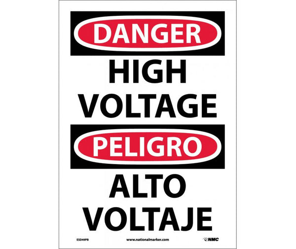Danger High Voltage English/Spanish 20