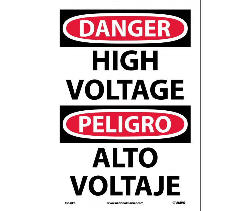 Danger High Voltage English/Spanish 20