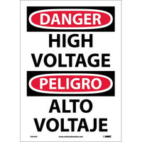 Danger High Voltage English/Spanish 14"x10" Plastic | ESD49RB
