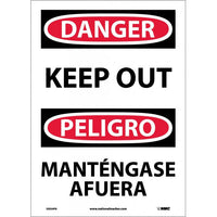Danger Keep Out English/Spanish 14"x10" Plastic | ESD59RB