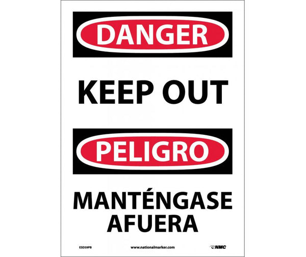 Danger Keep Out English/Spanish 14