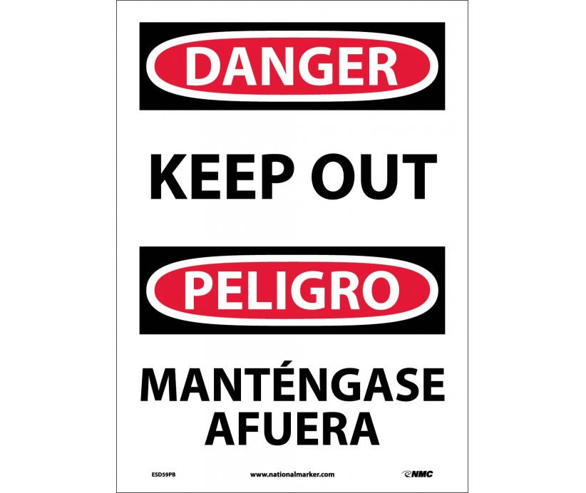 Danger Keep Out English/Spanish 14