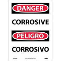 Danger Corrosive English/Spanish 14"x10" Plastic | ESD659RB