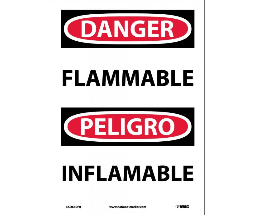 Danger Flammable English/Spanish 14
