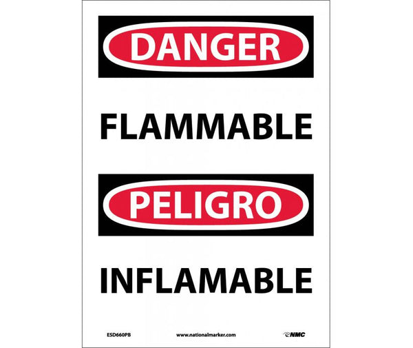 Danger Flammable English/Spanish 14