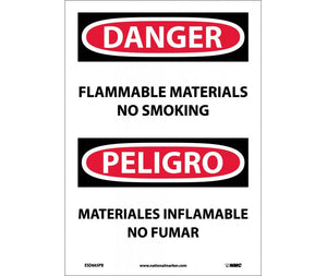Danger Flammable Materials English/Spanish 14"x10" Vinyl | ESD665PB