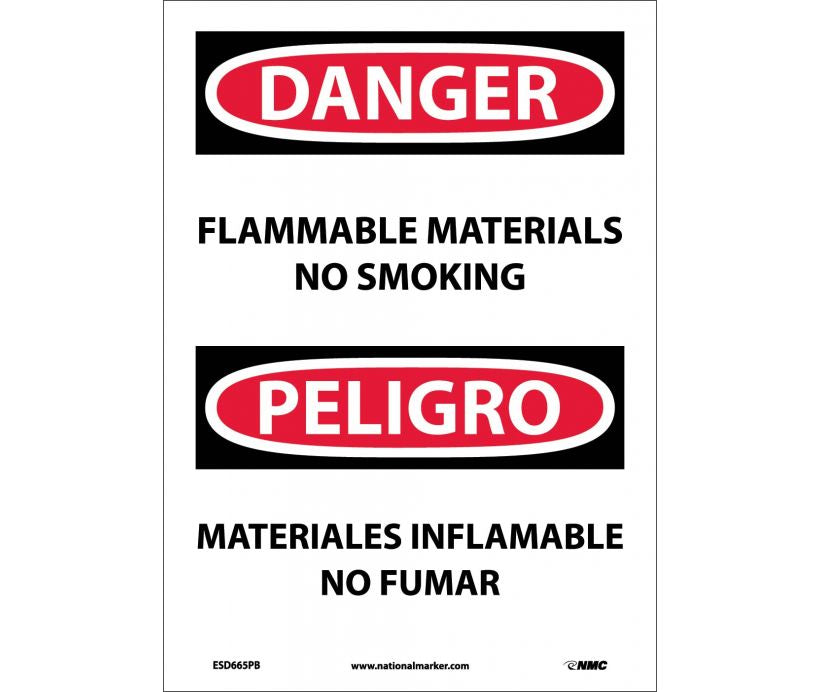 Danger Flammable Materials English/Spanish 14