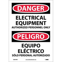 Danger Electrical Equipment English/Spanish 14x10 Aluminum | ESD676AB