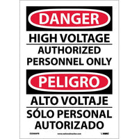Danger High Voltage English/Spanish 14"x10" Plastic | ESD684RB