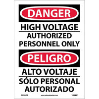 Danger High Voltage English/Spanish 14"x10" Aluminum | ESD684AB