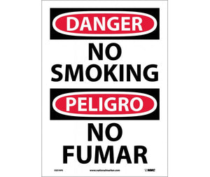 Danger No Smoking English/Spanish 20"x14" Plastic | ESD79RC