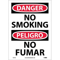 Danger No Smoking English/Spanish 14"x10" Plastic | ESD79RB