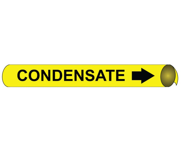 PIPEMARKER STRAP-ON, CONDENSATE B/Y, FITS 6