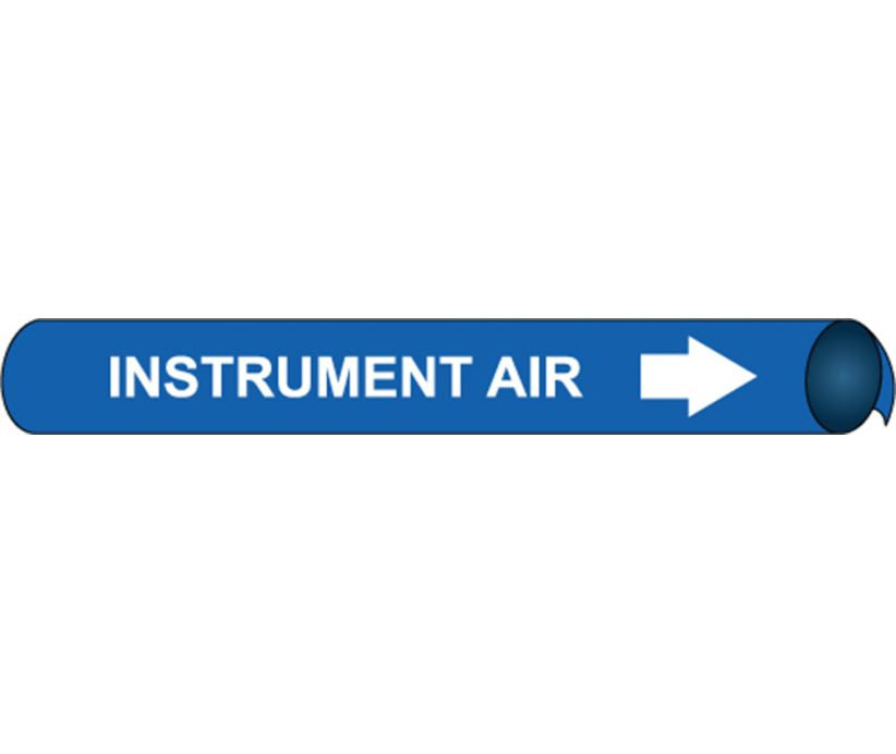 PIPEMARKER STRAP-ON, INSTRUMENT AIR W/B, FITS 6