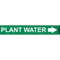 PIPEMARKER STRAP-ON, PLANT WATER W/G, FITS 6"-8" PIPE