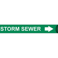 PIPEMARKER STRAP-ON, STORM SEWER W/G, FITS 6"-8" PIPE