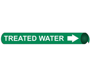 PIPEMARKER STRAP-ON, TREATED WATER W/G, FITS 6"-8" PIPE