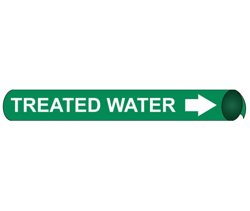 PIPEMARKER STRAP-ON, TREATED WATER W/G, FITS 6