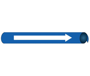 PIPEMARKER STRAP-ON, DIRECTION ARROW W/B, FITS 6"-8" PIPE