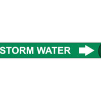 PIPEMARKER STRAP-ON, STORM WATER W/G, FITS 6"-8" PIPE