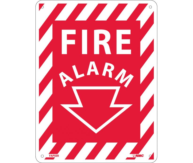 FIRE ALARM,  12X9, RIGID PLASTIC