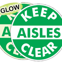 Keep Aisles Clear Anti-Slip Floor Decals | FD-48