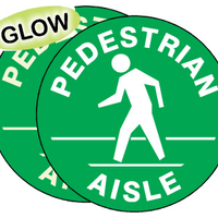 Pedestrian Aisle Glow Anti-Slip Floor Decals | FDGL-49