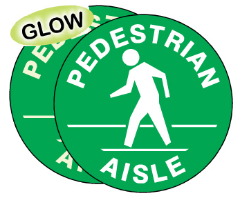 Pedestrian Aisle Glow Anti-Slip Floor Decals | FDGL-49