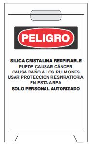 Respirable Crystalline Silica May Cause Cancer - Silica  - Spanish Floor Stand Sign | FF-RCS-SP