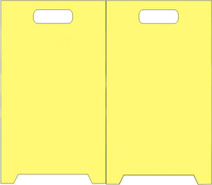 Yellow Blank Floor Stand Sign | FFS-17