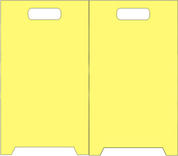 Yellow Blank Floor Stand Sign | FFS-17