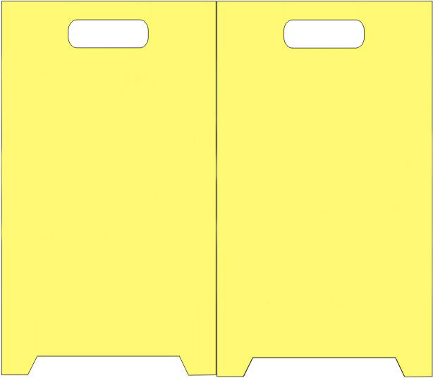 Yellow Blank Floor Stand Sign | FFS-17
