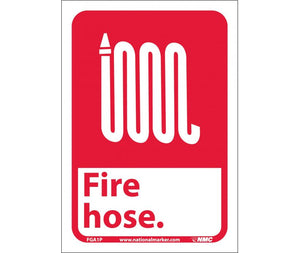 FIRE HOSE (W/GRAPHIC), 14X10, RIGID PLASTIC