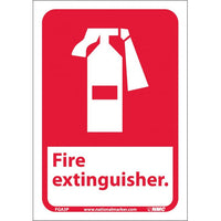 FIRE EXTINGUISHER (W/GRAPHIC), 10X7, RIGID PLASTIC