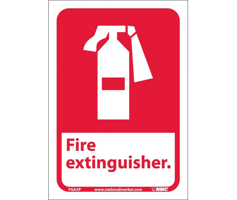FIRE EXTINGUISHER (W/GRAPHIC), 14X10, PS VINYL