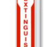 Fire Extinguisher Down Arrow Flange Sign | FL-2631