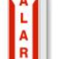 Fire Alarm Down Arrow Flange Sign | FL-9901