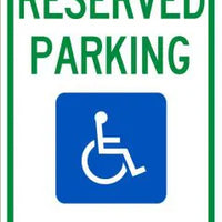 Parking Sign, RESERVED PARKING (Graphic), 18" x 12", Engineer Grade Reflective Aluminum