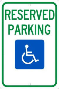 Parking Sign, RESERVED PARKING (Graphic), 18" x 12", Engineer Grade Reflective Aluminum