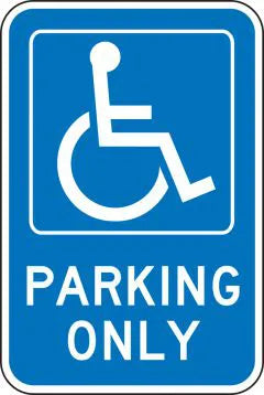 Parking Sign, HANDICAP PARKING ONLY (Graphic), 18
