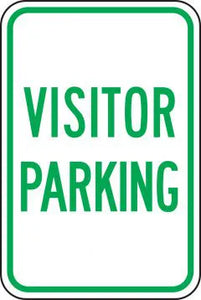 Parking Sign, VISITOR PARKING, 18" x 12", Engineer Grade Reflective Aluminum