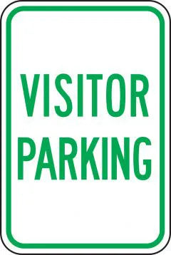 Parking Sign, VISITOR PARKING, 18