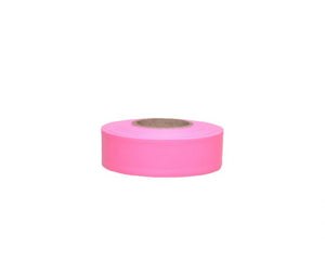 TAPE, FLAGGING, FLUORESCENT  PINK, 1 3/16" X 150'